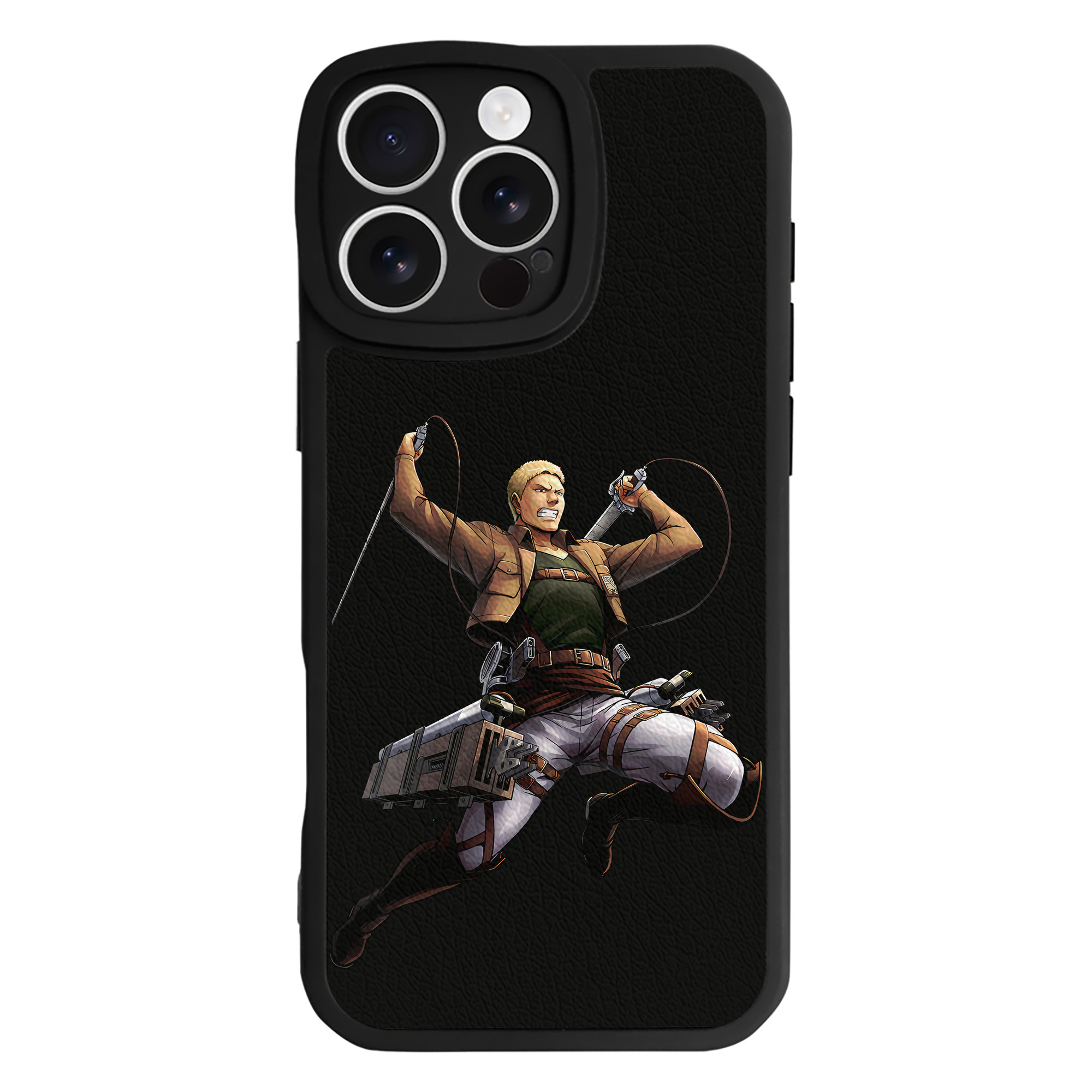 （画像用） 進撃の巨人 ライナー・ブラウン Attack on Titan Reiner Braun 【iPhone 16シリーズ対応】シリコンスマホケース（レザー調） 材質：シリコン